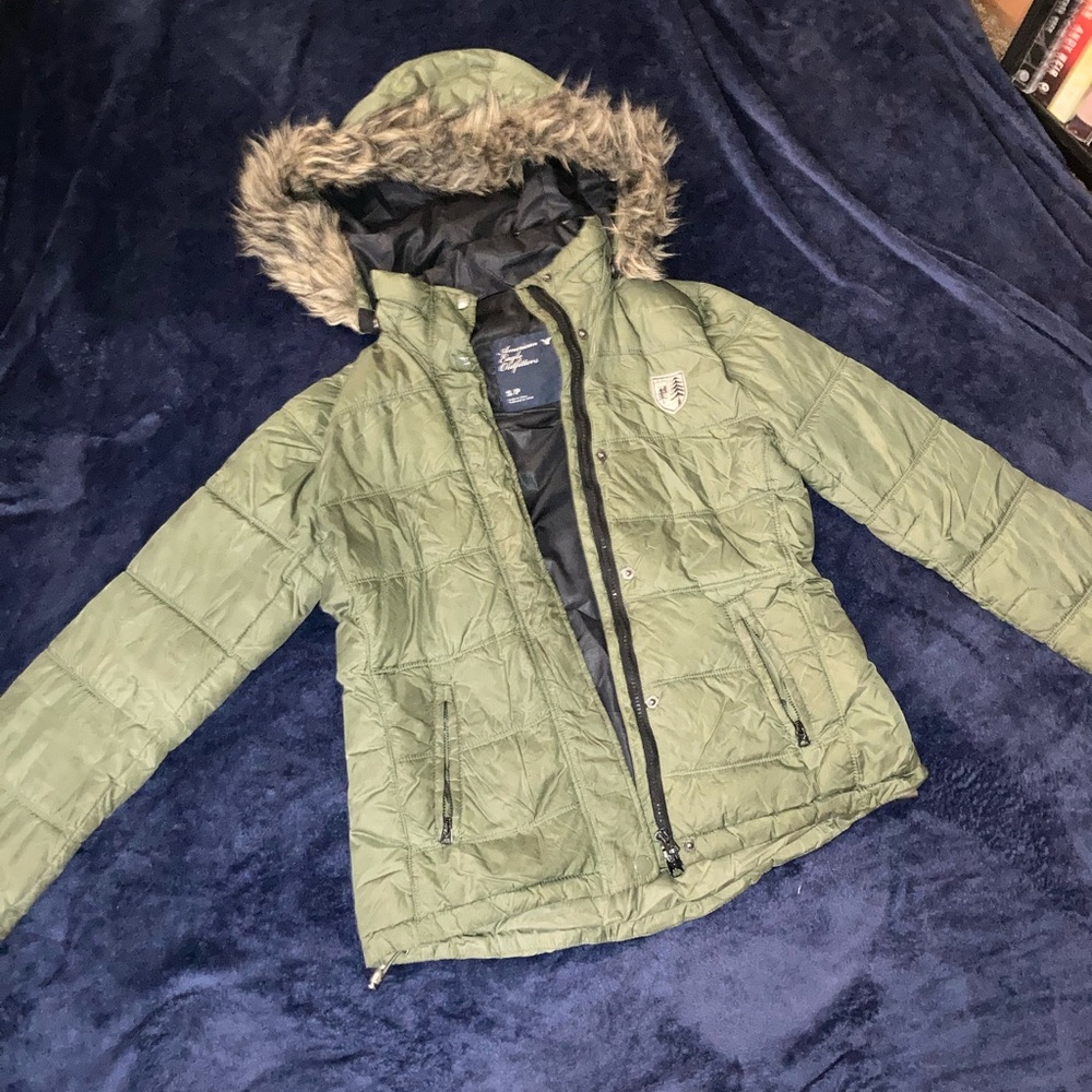 American Eagle Outfitters Olive Green winter coat, small, used